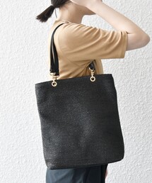 SHIPS any | SHIPS any: スクエア メッシュ フェイクレザー ハンドル トート バッグ 25SS(トートバッグ)