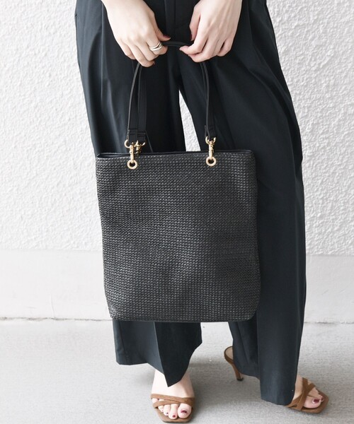 SHIPS any: スクエア メッシュ ハンドル トート バッグ 25SS