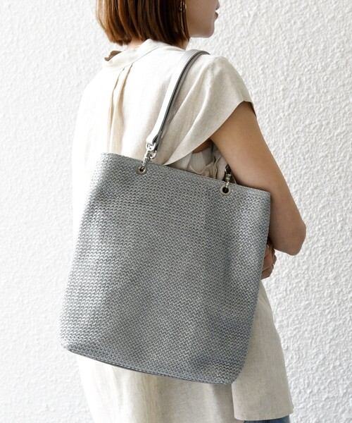 SHIPS any: スクエア メッシュ ハンドル トート バッグ 26SS（トート