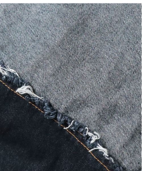 Right-on（ライトオン）の「【POWER TO THE PEOPLE】「WEB限定」リメイクデニムジャケット（デニムジャケット・メンズ・ネイビー/ブラック/サックスブルー・M/L/XL）」の7枚目の写真