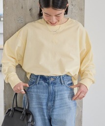 ピグメント加工裏毛ルーズプルオーバー