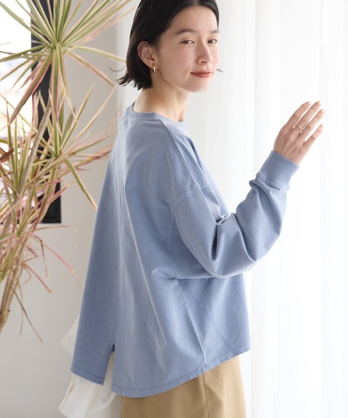AMERICAN HOLIC(アメリカンホリック)の「ピグメント加工裏毛ルーズプルオーバー(Tシャツ/カットソー・レディース・ブルー/チャコールグレー/イエロー/ピンク・M/L)」の16枚目の写真