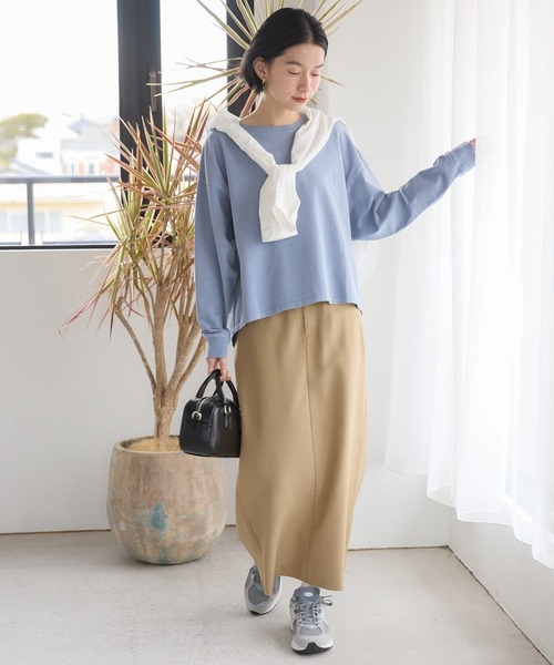 AMERICAN HOLIC(アメリカンホリック)の「ピグメント加工裏毛ルーズプルオーバー(Tシャツ/カットソー・レディース・ブルー/チャコールグレー/イエロー/ピンク・M/L)」の19枚目の写真