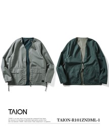 TAION（タイオン）の「【TAION(タイオン)】〈ユニセックス〉ノンダウン ミリタリー リバーシブル Vネック カーディガン（カーディガン/ボレロ）」