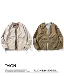 TAION（タイオン）の「【TAION(タイオン)】〈ユニセックス〉ノンダウン ミリタリー リバーシブル Vネック カーディガン（カーディガン/ボレロ）」