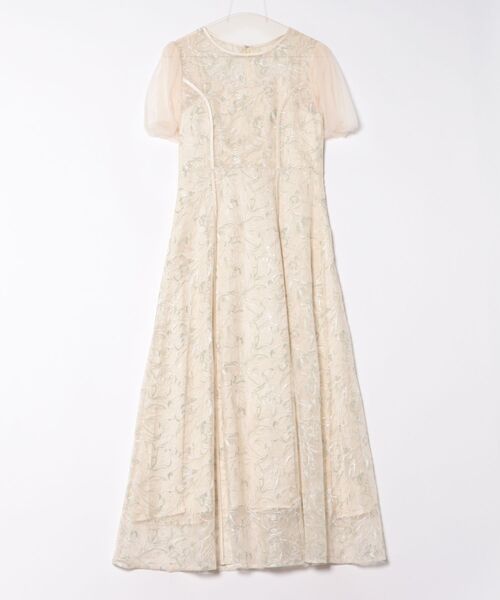 My shawty（ﾏｲｼｬｳﾃｨｰ）の「puff sleeve lace dress（ドレス・レディース・ブラック×カーキ/アイボリー・MEDIUM/SMALL）」の15枚目の写真