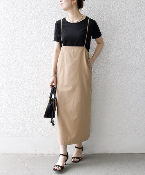 セール】SHIPS any:〈洗濯機可能〉Iライン キャミ ワンピース