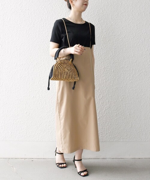 セール】SHIPS any:〈洗濯機可能〉Iライン キャミ ワンピース