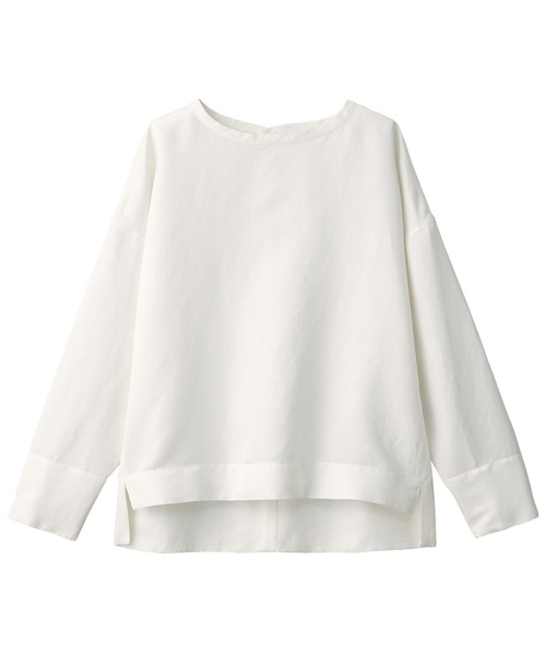 MUJI Labo(ムジラボ)の「〔MUJI Labo〕婦人 リネンシルク長袖ブラウス(シャツ/ブラウス・レディース・オフホワイト/スミクロ/ライトグレー・S/M/L/XL)」の10枚目の写真