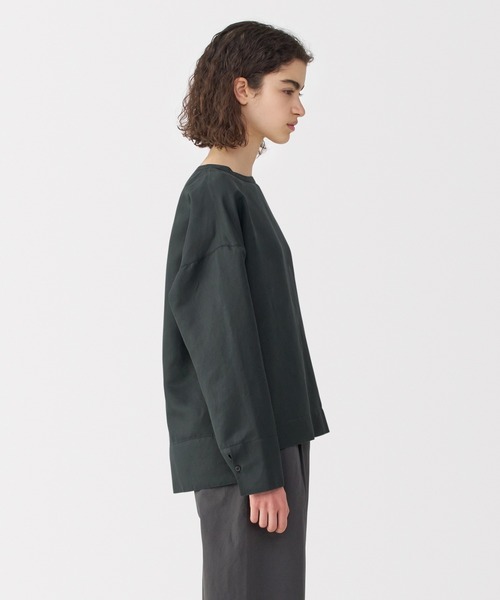 MUJI Labo(ムジラボ)の「〔MUJI Labo〕婦人 リネンシルク長袖ブラウス(シャツ/ブラウス・レディース・オフホワイト/スミクロ/ライトグレー・S/M/L/XL)」の13枚目の写真