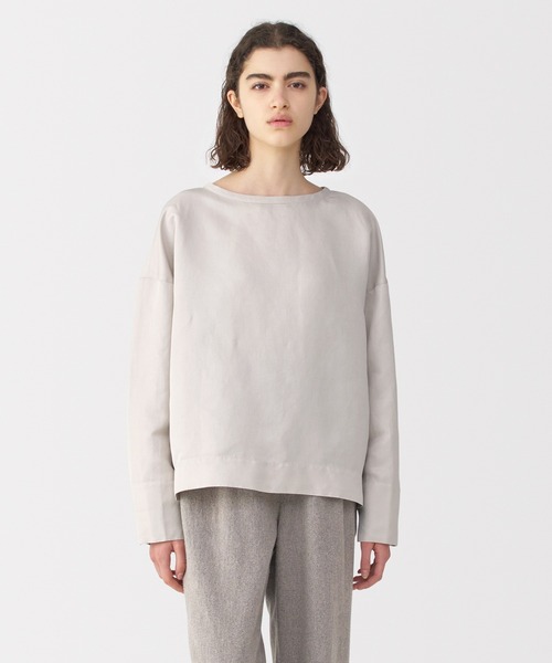 MUJI Labo(ムジラボ)の「〔MUJI Labo〕婦人 リネンシルク長袖ブラウス(シャツ/ブラウス・レディース・オフホワイト/スミクロ/ライトグレー・S/M/L/XL)」の20枚目の写真