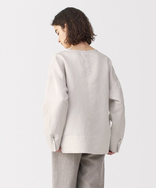 MUJI Labo(ムジラボ)の「〔MUJI Labo〕婦人 リネンシルク長袖ブラウス(シャツ/ブラウス・レディース・オフホワイト/スミクロ/ライトグレー・S/M/L/XL)」の22枚目の写真