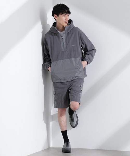 NANO universe(ナノユニバース)の「「NJ/CLUB」 リップストップショーツ(その他パンツ・メンズ・グレー/ブラック・L/M)」の14枚目の写真