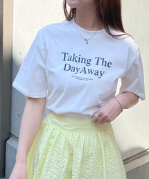 コットン100%配色ロゴプリントTシャツ