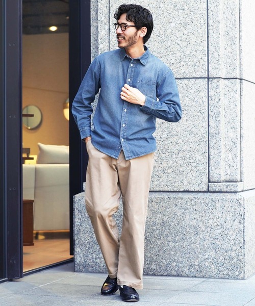 jiggys shop(ジギーズショップ)の「6.5オンス 長袖 デニムシャツ(シャツ/ブラウス・メンズ・ネイビー/ブルー/ブルー系その他・MEDIUM/LARGE/X-LARGE)」の11枚目の写真