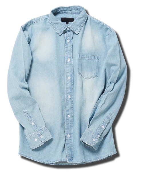 jiggys shop(ジギーズショップ)の「6.5オンス 長袖 デニムシャツ(シャツ/ブラウス・メンズ・ネイビー/ブルー/ブルー系その他・MEDIUM/LARGE/X-LARGE)」の12枚目の写真