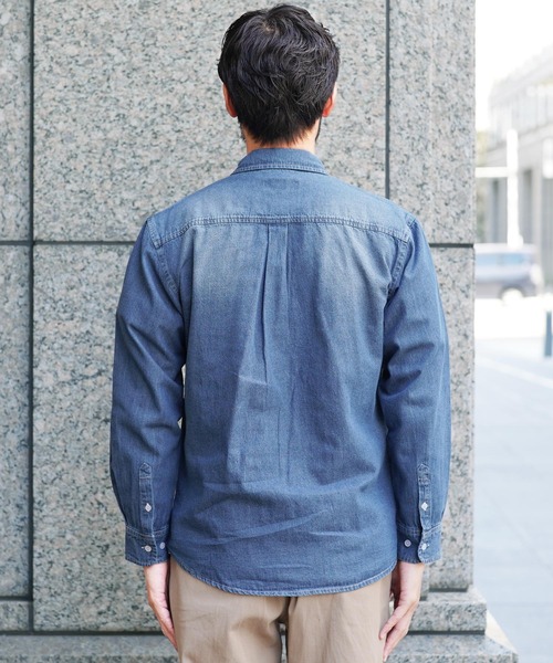 jiggys shop(ジギーズショップ)の「6.5オンス 長袖 デニムシャツ(シャツ/ブラウス・メンズ・ネイビー/ブルー/ブルー系その他・MEDIUM/LARGE/X-LARGE)」の16枚目の写真