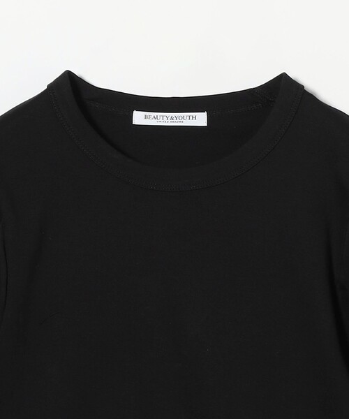 tシャツ コットン タックスリーブ トップス レディース コットン タックスリーブ トップス（Tシャツ/カットソー