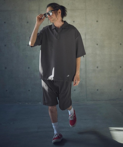 ADAM PATEK（アダムパテック）の「ADAMPATEK/ripple sarouel short pants/リップルサルエルショートパンツ(AP2518007)（その他パンツ・レディース・チャコールグレー/ブラック・2/1）」の11枚目の写真