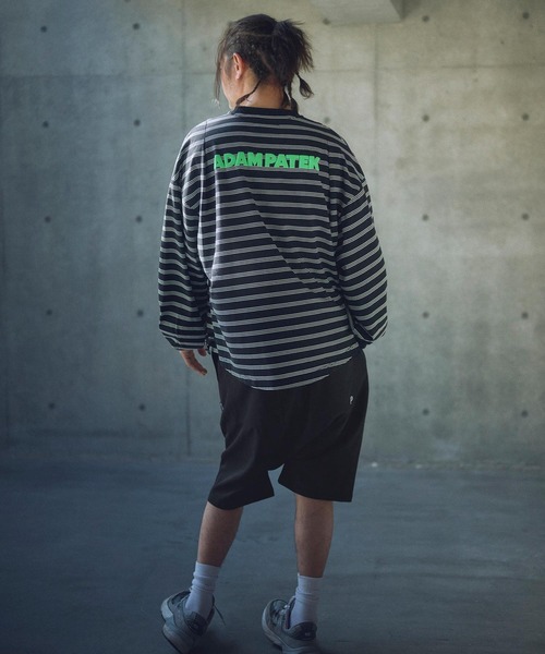 ADAM PATEK（アダムパテック）の「ADAMPATEK/ripple sarouel short pants/リップルサルエルショートパンツ(AP2518007)（その他パンツ・レディース・チャコールグレー/ブラック・2/1）」の3枚目の写真