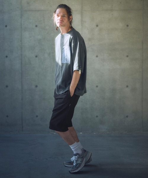 ADAM PATEK（アダムパテック）の「ADAMPATEK/ripple sarouel short pants/リップルサルエルショートパンツ(AP2518007)（その他パンツ・レディース・チャコールグレー/ブラック・2/1）」の5枚目の写真