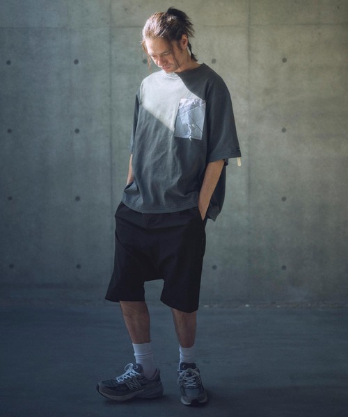 ADAM PATEK（アダムパテック）の「ADAMPATEK/ripple sarouel short pants/リップルサルエルショートパンツ(AP2518007)（その他パンツ・レディース・チャコールグレー/ブラック・2/1）」の6枚目の写真