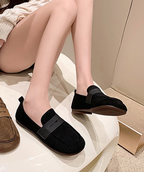 STYLEBLOCK(スタイルブロック)の「スエード調ローファーパンプス(パンプス・レディース・ブラック/ブラウン・40/38/39/36/37/35)」の1枚目の写真