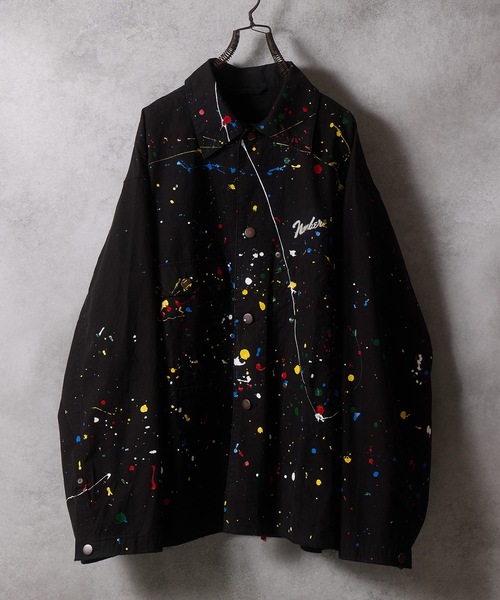 NUMBER (N)INE（ナンバーナイン）の「HAND PAINTED CHAIN STITCH LOGO COVERALL JACKET / ハンドペイント チェーンステッチ ロゴ刺繍 カバーオール ジャケット（カバーオール・メンズ・オフホワイト/ブラック・4/3/2）」の21枚目の写真