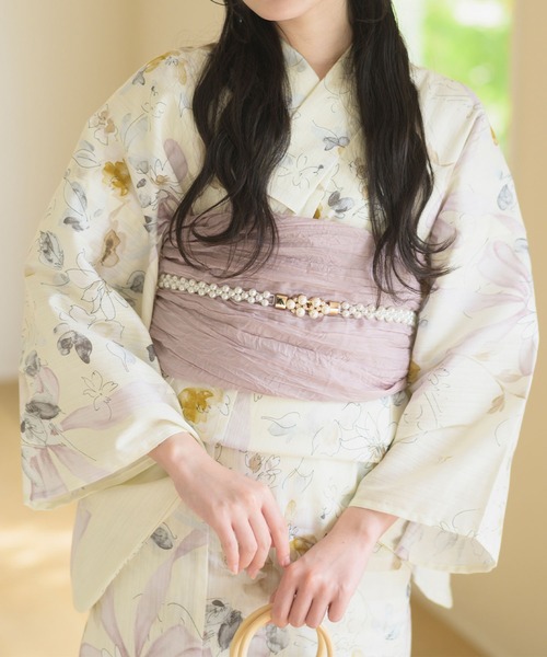 CELEN(セレン)の「【下駄付き兵児帯ゆかた5点セット】浴衣・兵児帯・腰紐2本・下駄《夏宵浴衣》(浴衣・レディース・ネイビー系/ホワイト系/ブルー系/ブラック系1/アイボリー系1/アイボリー系2/グレー系/ブラック系2・FREE)」の22枚目の写真