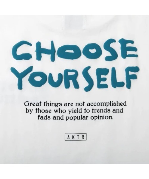 AKTR(アクター)の「AKTR CHOOSE YOURSELF COTTON TEE(アクター チューズ ユアセルフ コットン ティー)(Tシャツ/カットソー・メンズ・ブラック/ブルー/ホワイト・MEDIUM/LARGE/X-LARGE/XX-LARGE)」の10枚目の写真