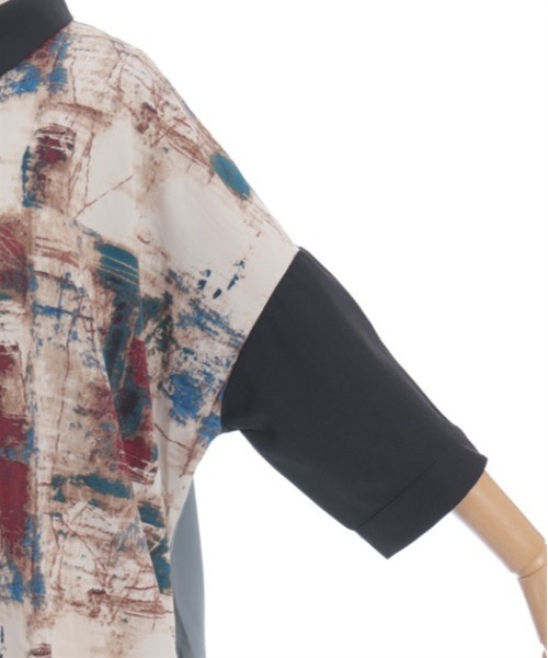 axes femme(アクシーズファム)の「パッチワークシャツワンピース(ワンピース・レディース・ブラック/グリーン・FREE)」の16枚目の写真