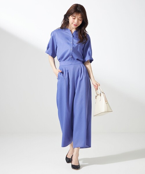 ANY SIS(エニィスィス)の「スムージーポリエステル 2WAY ブラウス(シャツ/ブラウス・レディース・ダルブルー系/レッド系/ダークブラウン系9/ネイビー系/ライトグリーン系9・2)」の11枚目の写真