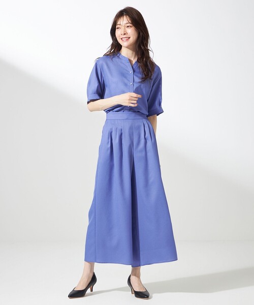 ANY SIS(エニィスィス)の「スムージーポリエステル 2WAY ブラウス(シャツ/ブラウス・レディース・ダルブルー系/レッド系/ダークブラウン系9/ネイビー系/ライトグリーン系9・2)」の12枚目の写真