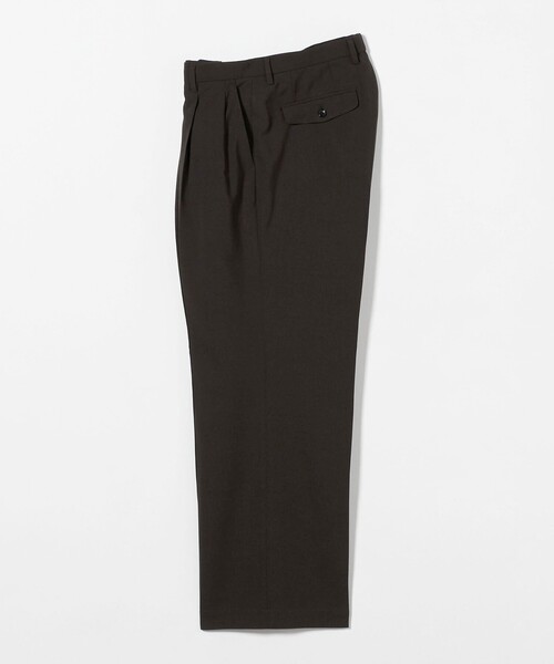 District(ディストリクト)の「<District> ポリエステル 2プリーツ ワイドスラックス(スラックス・メンズ・ダークブラウン/ベージュ/ブラック・48/44/46)」の2枚目の写真