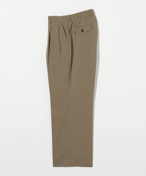 District(ディストリクト)の「<District> ポリエステル 2プリーツ ワイドスラックス(スラックス・メンズ・ダークブラウン/ベージュ/ブラック・48/44/46)」の3枚目の写真