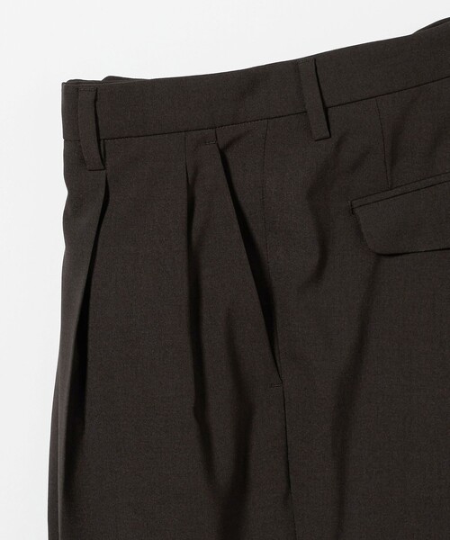 District(ディストリクト)の「<District> ポリエステル 2プリーツ ワイドスラックス(スラックス・メンズ・ダークブラウン/ベージュ/ブラック・48/44/46)」の16枚目の写真