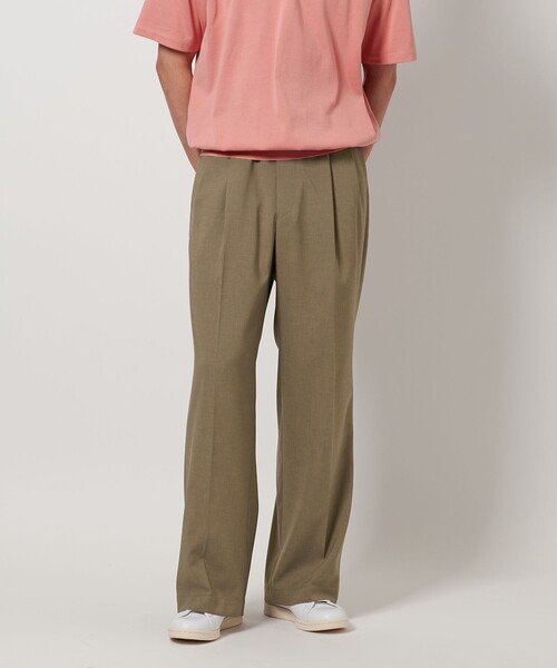 District(ディストリクト)の「<District> ポリエステル 2プリーツ ワイドスラックス(スラックス・メンズ・ダークブラウン/ベージュ/ブラック・48/44/46)」の21枚目の写真