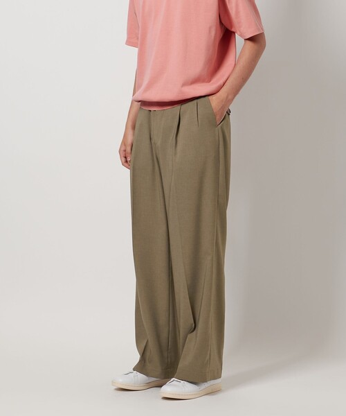 District(ディストリクト)の「<District> ポリエステル 2プリーツ ワイドスラックス(スラックス・メンズ・ダークブラウン/ベージュ/ブラック・48/44/46)」の22枚目の写真