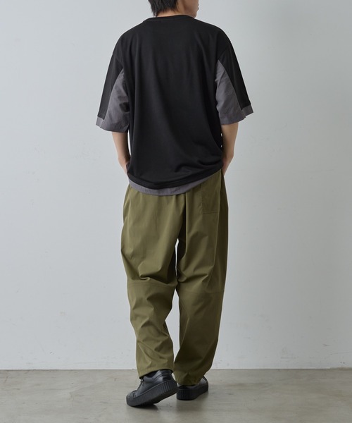 COLONY 2139(コロニートゥーワンスリーナイン)の「ポンチフハク切替クルーネックTシャツ(Tシャツ/カットソー・メンズ・ブラック/ホワイト・MEDIUM/LARGE)」の13枚目の写真