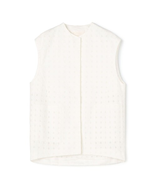 コットンエンブロイダリーコクーンジレ