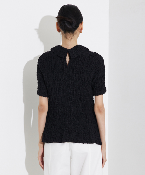 qualite(カリテ)の「ペプラムシャツ/オフィスカジュアル(シャツ/ブラウス・レディース・ブラック/オフホワイト・フリー)」の10枚目の写真