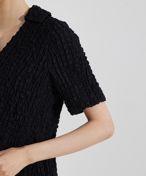 qualite(カリテ)の「ペプラムシャツ/オフィスカジュアル(シャツ/ブラウス・レディース・ブラック/オフホワイト・フリー)」の13枚目の写真