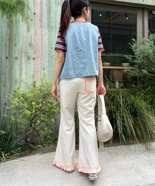 HELLO.SANFRANCISCO(ハローサンフランシスコ)の「【HELLO.SANFRANCISCO】ワッフルフレアパンツ(その他パンツ・レディース・グレー/オフホワイト/ブルー/オレンジ/ブラック/パープル/イエロー・SMALL/MEDIUM)」の17枚目の写真