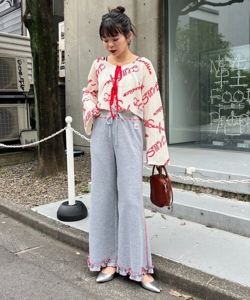 HELLO.SANFRANCISCO(ハローサンフランシスコ)の「【HELLO.SANFRANCISCO】ワッフルフレアパンツ(その他パンツ・レディース・グレー/オフホワイト/ブルー/オレンジ/ブラック/パープル/イエロー・SMALL/MEDIUM)」の9枚目の写真