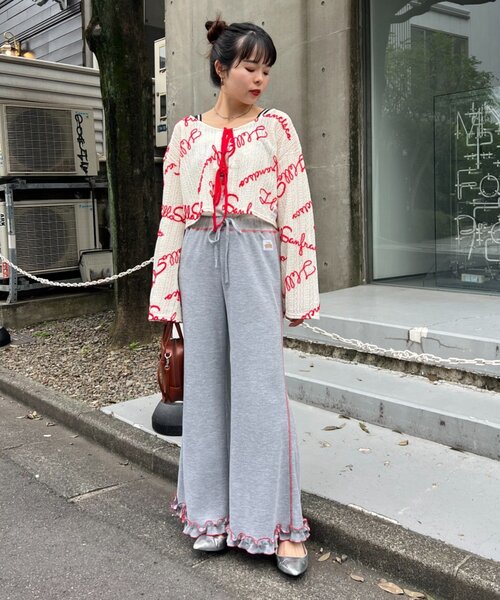 HELLO.SANFRANCISCO(ハローサンフランシスコ)の「【HELLO.SANFRANCISCO】ワッフルフレアパンツ(その他パンツ・レディース・グレー/オフホワイト/ブルー/オレンジ/ブラック/パープル/イエロー・SMALL/MEDIUM)」の10枚目の写真