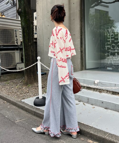 HELLO.SANFRANCISCO(ハローサンフランシスコ)の「【HELLO.SANFRANCISCO】ワッフルフレアパンツ(その他パンツ・レディース・グレー/オフホワイト/ブルー/オレンジ/ブラック/パープル/イエロー・SMALL/MEDIUM)」の11枚目の写真