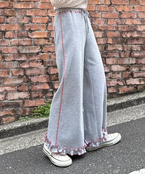 HELLO.SANFRANCISCO(ハローサンフランシスコ)の「【HELLO.SANFRANCISCO】ワッフルフレアパンツ(その他パンツ・レディース・グレー/オフホワイト/ブルー/オレンジ/ブラック/パープル/イエロー・SMALL/MEDIUM)」の17枚目の写真