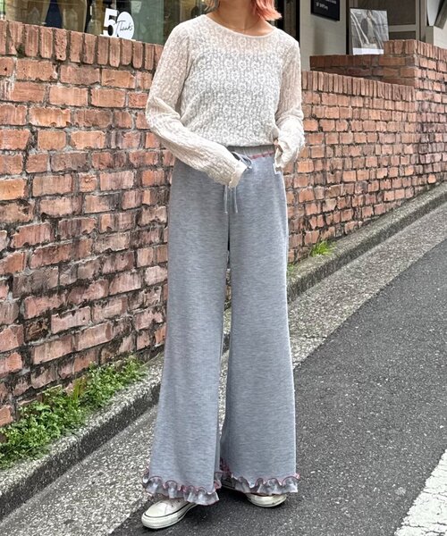 HELLO.SANFRANCISCO(ハローサンフランシスコ)の「【HELLO.SANFRANCISCO】ワッフルフレアパンツ(その他パンツ・レディース・グレー/オフホワイト/ブルー/オレンジ/ブラック/パープル/イエロー・SMALL/MEDIUM)」の19枚目の写真