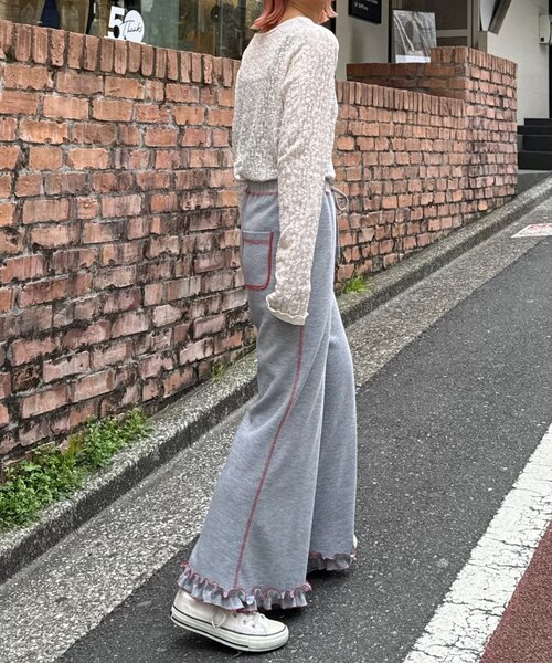 HELLO.SANFRANCISCO(ハローサンフランシスコ)の「【HELLO.SANFRANCISCO】ワッフルフレアパンツ(その他パンツ・レディース・グレー/オフホワイト/ブルー/オレンジ/ブラック/パープル/イエロー・SMALL/MEDIUM)」の20枚目の写真