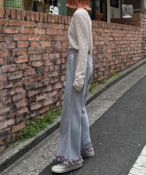 HELLO.SANFRANCISCO(ハローサンフランシスコ)の「【HELLO.SANFRANCISCO】ワッフルフレアパンツ(その他パンツ・レディース・グレー/オフホワイト/ブルー/オレンジ/ブラック/パープル/イエロー・SMALL/MEDIUM)」の22枚目の写真